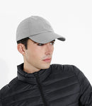 Beechfield b187 Waterproof Baseball Cap Lightweight Breathable 6 Panel Sports Hat Mens Womans Light Grey