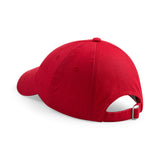 Beechfield Low Profile Baseball Cap Heavy 100% Cotton  Drill Summer Sun Sports Hat  Red Back
