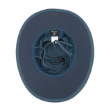 Charlton's of Northumberland UPF 50+ Aussie Style Sun Hat Fedora Bush Hat Safari Summer Holiday Wide Brim UV Tilley style Airforce Blue Inside