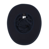 Charlton's of Northumberland UPF 50+ Aussie Style Sun Hat Fedora Bush Hat Safari Summer Holiday Wide Brim UV Tilley style Navy Blue Inside