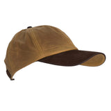 Charlton's of Northumberland British Waxed Cotton Suede Leather Peak Waterproof Baseball Cap Beige