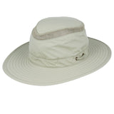 UPF 50+ Aussie Style Sun Hat Bush Fedora Hat Safari Summer Holiday Wide Brim Beige Front Side 