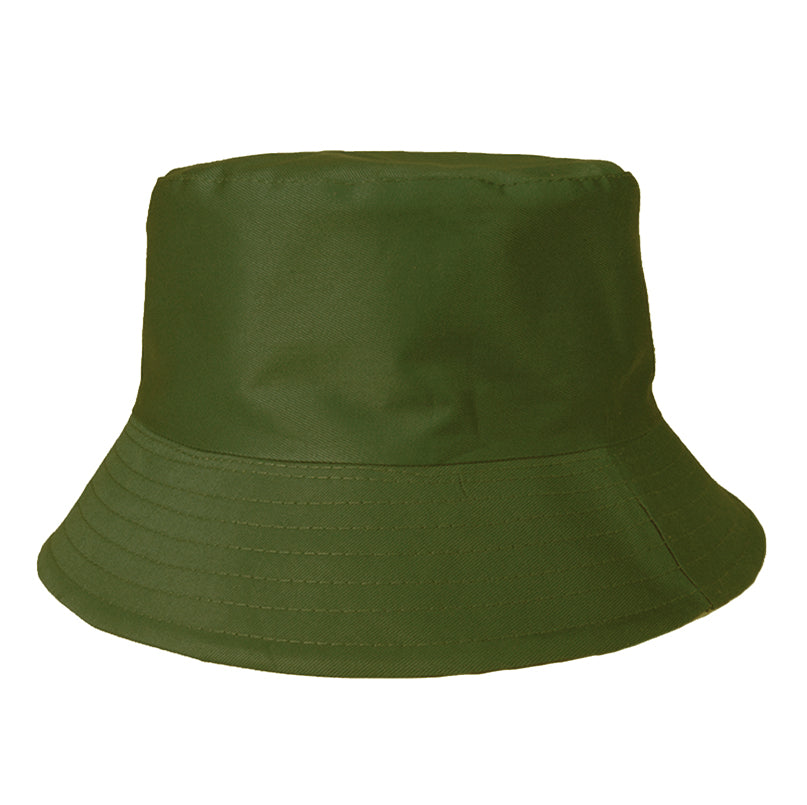 Hats Plus Caps Adults Cotton Summer Sun Festival Bush Bucket Hat Green / Medium 57cm To 58cm | Hats Plus Caps