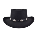 Hats Plus Caps 100% Wool Gambler Cowboy Hat - Hats and Caps