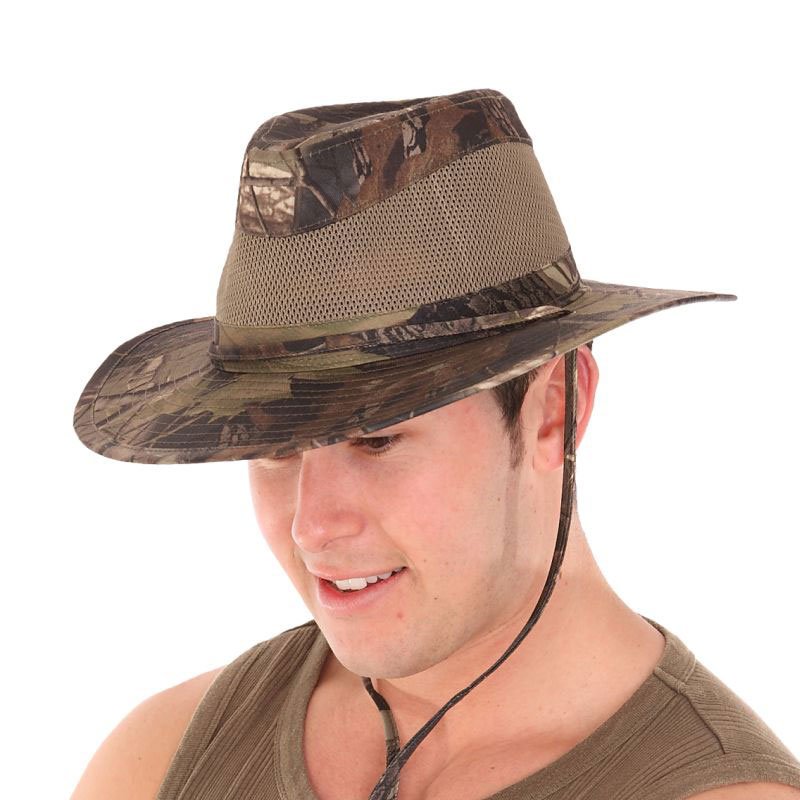 Fedora Hats Camo Fedora Hawkins Forest Camo Wide Brim Safari