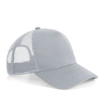 Microknit Snapback Trucker Baseball Cap Mesh Mens Womans Sun Sport Hat Light Grey