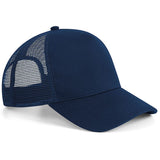 Microknit Snapback Trucker Baseball Cap Mesh Mens Womans Sun Sport Hat Navy