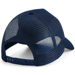 Microknit Snapback Trucker Baseball Cap Mesh Mens Womans Sun Sport Hat Navy Back