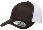 Flexfit Yupoong Classic Snapback Baseball Cap Mesh Retro Trucker Hat Peak Sun Black/White