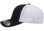 Flexfit Yupoong Classic Snapback Baseball Cap Mesh Retro Trucker Hat Peak Sun Black/White