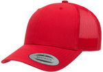 Flexfit Yupoong Classic Snapback Baseball Cap Mesh Retro Trucker Hat Peak Sun Red/Red