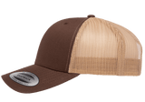 Flexfit Yupoong Classic Snapback Baseball Cap Mesh Retro Trucker Hat Peak Sun Chocolate/Caramel