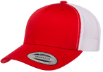 Flexfit Yupoong Classic Snapback Baseball Cap Mesh Retro Trucker Hat Peak Sun Red/White