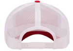 Flexfit Yupoong Classic Snapback Baseball Cap Mesh Retro Trucker Hat Peak Sun Red/White