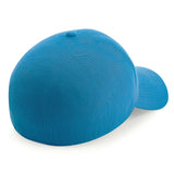 Beechfield Waterproof Resistant Baseball Cap Flexi Fit Seamless Stretch Summer Sports Hat Hawaiian Blue Back