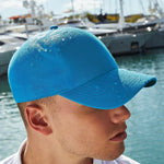 Beechfield Waterproof Resistant Baseball Cap Flexi Fit Seamless Stretch Summer Sports Hat Hawaiian Blue Model