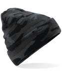 Camo Beanie Hat Warm Knitted Jungle Thermal Arctic Winter Warm Camouflage Midnight