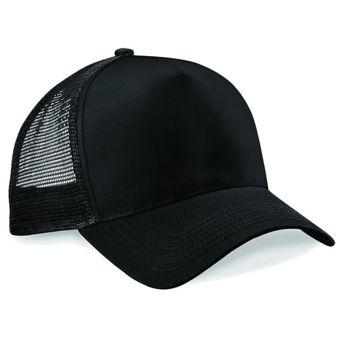 Trucker Baseball Cap Snapback Mesh Curved Mens Womens Sun Summer Hat Black