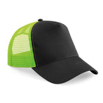 Trucker Baseball Cap Snapback Mesh Curved Mens Womens Sun Summer Hat Black Lime Green