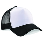 Trucker Baseball Cap Snapback Mesh Curved Mens Womens Sun Summer Hat Black White