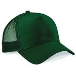 Trucker Baseball Cap Snapback Mesh Curved Mens Womens Sun Summer Hat Bottle Green