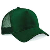 Trucker Baseball Cap Snapback Mesh Curved Mens Womens Sun Summer Hat Bottle Green