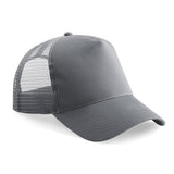 Trucker Baseball Cap Snapback Mesh Curved Mens Womens Sun Summer Hat Dark Grey