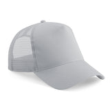 Trucker Baseball Cap Snapback Mesh Curved Mens Womens Sun Summer Hat Light Grey