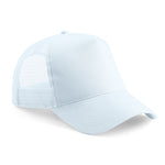 Trucker Baseball Cap Snapback Mesh Curved Mens Womens Sun Summer Hat Pastel Blue