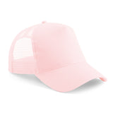 Trucker Baseball Cap Snapback Mesh Curved Mens Womens Sun Summer Hat Pastel Pink