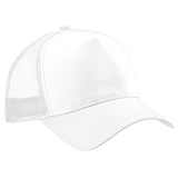 Trucker Baseball Cap Snapback Mesh Curved Mens Womens Sun Summer Hat White