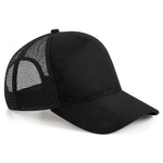 Suede Snapback Trucker Baseball Cap Mesh Womans Mens Sun Sports Hat Black