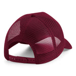 Suede Snapback Trucker Baseball Cap Mesh Womans Mens Sun Sports Hat Burgundy