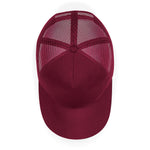 Suede Snapback Trucker Baseball Cap Mesh Womans Mens Sun Sports Hat Burgundy