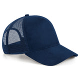 Suede Snapback Trucker Baseball Cap Mesh Womans Mens Sun Sports Hat Navy