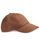 Beechfield Low Profile Baseball Cap Heavy 100% Cotton  Drill Summer Sun Sports Hat Chestnut Brown