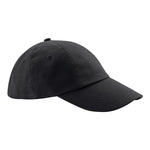 Beechfield Low Profile Baseball Cap Heavy 100% Cotton  Drill Summer Sun Sports Hat Black