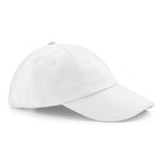 Beechfield Low Profile Baseball Cap Heavy 100% Cotton  Drill Summer Sun Sports Hat White