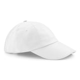 Beechfield Low Profile Baseball Cap Heavy 100% Cotton  Drill Summer Sun Sports Hat White