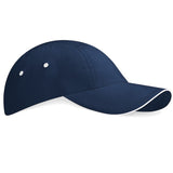 Beechfield B81 Cotton Baseball Cap Summer Sports Navy White