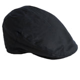 Quality British Millerain Waxed Cotton Flat Cap Waterproof Water Repellent Hat Navy Barbour Style 