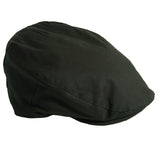 Quality British Millerain Waxed Cotton Flat Cap Waterproof Water Repellent Hat Olive Barbour Style 