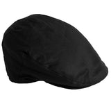 Quality British Millerain Waxed Cotton Flat Cap Waterproof Water Repellent Hat Black  Barbour Style