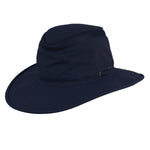 Charlton's of Northumberland UPF 50+ Aussie Style Sun Hat Fedora Bush Hat Safari Summer Holiday Wide Brim UV Tilley style Navy Blue