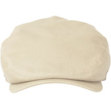 Charltons of Northumberland 100% Cotton Flat Cap Summer UPF 50+ Showerproof Sports Hat Bowls Cricket Golf Stone Front
