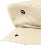 Charltons of Northumberland 100% Cotton Flat Cap Summer UPF 50+ Showerproof Sports Hat Bowls Cricket Golf Stone Studs