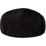 Charltons of Northumberland 100% Cotton Flat Cap Summer UPF 50+ Showerproof Sports Hat Bowls Cricket Golf Black Back