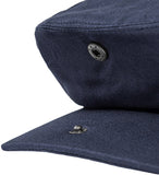 Charltons of Northumberland 100% Cotton Flat Cap Summer UPF 50+ Showerproof Sports Hat Bowls Cricket Golf Navy Studs
