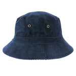Charltons of Northumberland Hats Plus Caps British EnglishCord Bucket Hat 100% Cotton Corduroy Fully Lined Bush Festival Indie Rock Hat Navy Side