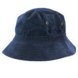 Charltons of Northumberland Hats Plus Caps British EnglishCord Bucket Hat 100% Cotton Corduroy Fully Lined Bush Festival Indie Rock Hat Navy